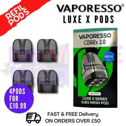 Vaporesso Luxe X 5ml Pods (2 X Pack of 2) – £10.99