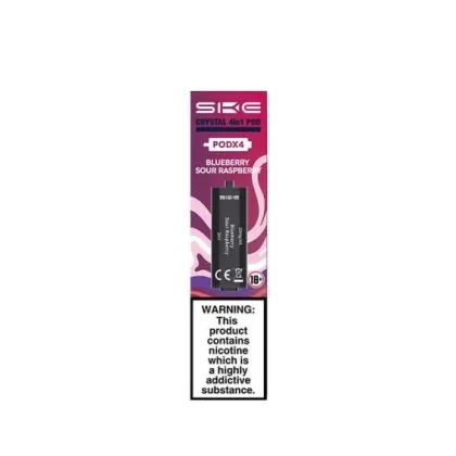 Blueberry Sour Raspberry SKE Crystal 4-in-1 Prefilled Pods – 2400 Puffs, 20mg, 2ml