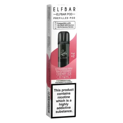 Elf Bar 600 Strawberry Raspberry Cherry Ice Prefilled Pods
