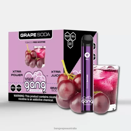 Vape Gang XL Disposable Vapes 600 puffs (Box of 10) 6006N71 Grape Soda – Bang Vape Price - Bangvapeaustralia