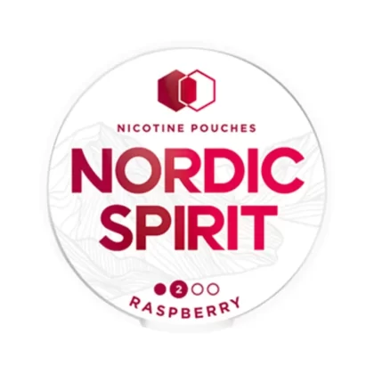 Nordic Spirit Nicotine Pouches – Raspberry - Strength#6mg Regular>9mg Strong (687688)
