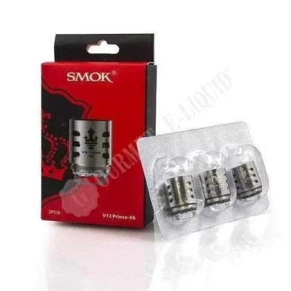 SMOK TFV12 Prince Coils - Size#Pack of 3~Resistance#T10 (0.12 Ohm)>X2 (0.4 Ohm)>X6 (0.15 Ohm)>M4 (0.17 Ohm)>Q4 (0.4 Ohm)>Max Mesh (0.17 Ohm)>Mesh Coil (0.15 Ohm)>Dual Mesh (0.2 Ohm)>Triple M