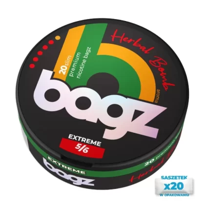 Woreczki nikotynowe BAGZ Herbal Bomb 5/6 20mg Snus AKCYZA