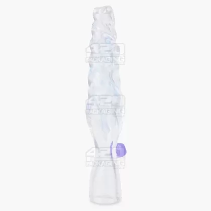 Spiral Chillum Hand Pipe w/ Knocker | 3.75in Long – Glass – Assorted - Vape Store