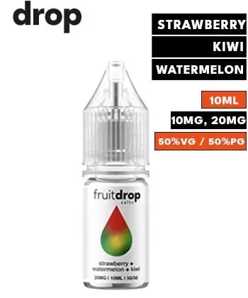 Strawberry + Watermelon + Kiwi Nic Salt Fruit Drop 10ml - 20mg / 10ml