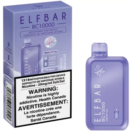 ELF BAR BC10000 Disposable Vape – Grape Ice