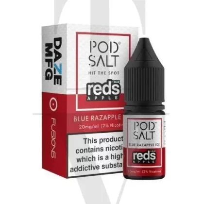 POD SALT FUSIONS REDS APPLE BLUE RAZAPPLE ICE NIC SALT