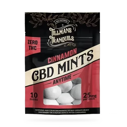 Tillmans Tranquils CBD Mints 25mg Cinnamon – No THC