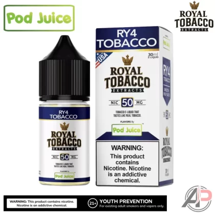 Pod Juice Royal Tobacco Extracts RY4 Tobacco Salt Nicotine 30mL