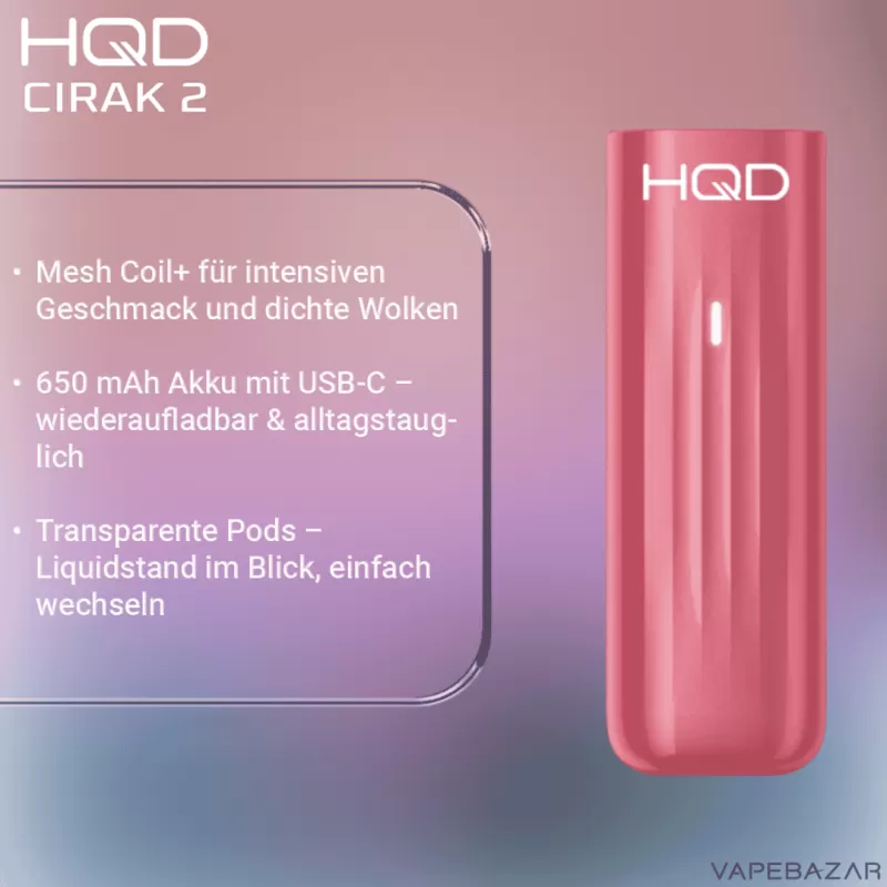 HQD Cirak 2 – Pink - 650 mAh / HQD - Image 2