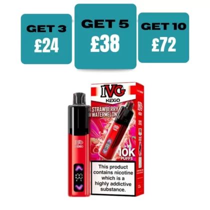 IVG Nexio 10K Prefilled Pod Vape Kit - £8.99 or 3 for £24 - Blueberry Raspberry