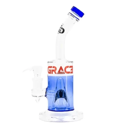GRACE GLASS Shark Attack Bong – Ocean Blue (27cm)