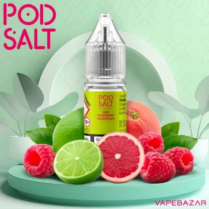 Pod Salt X Nikotinsalz Liquid – Lime Raspberry Grapefruit - 10mg/ml, 20mg/ml