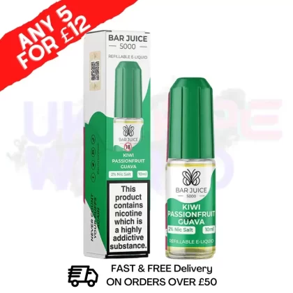 Bar Juice 5000 Nicsalt E-Juice Kiwi PassionFruit Guava Flavour