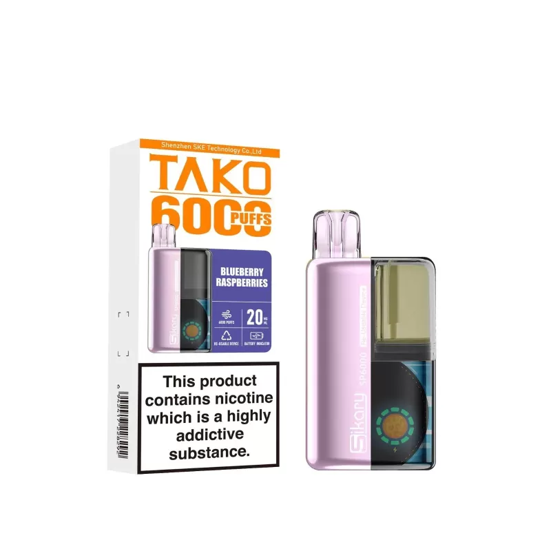 SKE Sikary TAKO SP6000 Prefilled Pod Kit - Cherry Ice - Image 3