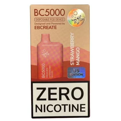 Zero Nicotine – BC5000 – Strawberry Mango – EBCreate