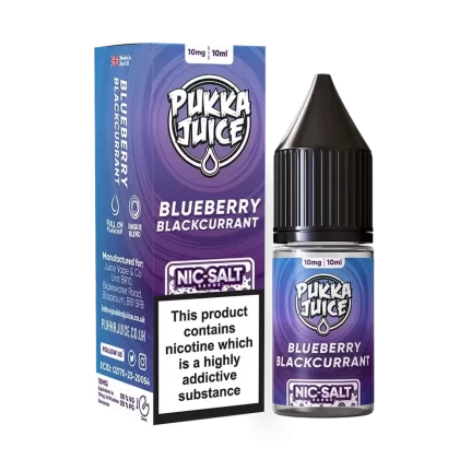 Pukka Juice Nic Salt E-Liquid Blueberry Blackcurrant - Nicotine Strength#10mg>20mg