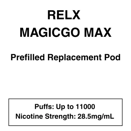 RELX – MagicGO Max – Replacement Pod – 11000 Puffs – 28.5mg/ml Nicotine