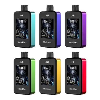 JNR Media Max 40000 Puffs Disposable Vape - Flavors#Blue Razz Ice>Strawberry Ice>Watermelon Ice>Miami Mint>Sour Apple Ice>Blueberry Watermelon>Fcuking Fab>Cherry strawberry raspberry>Peach M (495A7C)