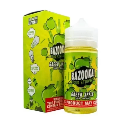 Bazooka Sour Straws By KILO – Green Apple 100ML (3 , 6 mg) - Vapebazaar Pk