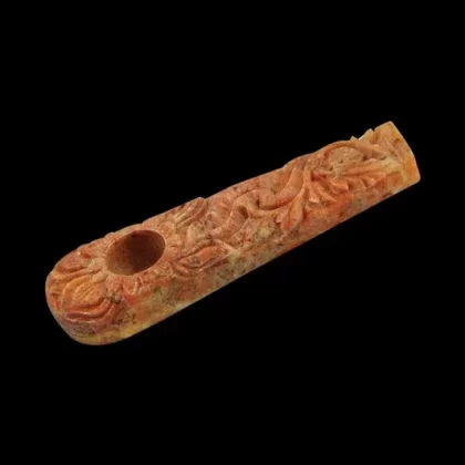 3″ Marble Stone Pipe with Flower Design