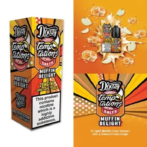 Doozy Temptations Muffin Delight Nic Salt E-liquid - Eliquidsupply