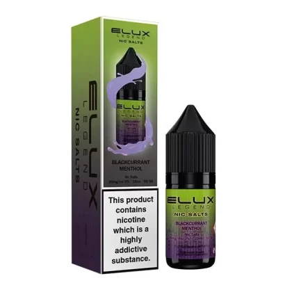 ELUX LEGEND BLACKCURRANT MENTHOL 10ML NIC SALT E-LIQUID - Strength#10MG>20MG