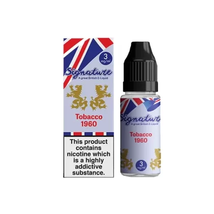 Signature Vapours Signature Tobacco 1960 E Liquid 10ml - Nicotine Strength#3mg>6mg>12mg>18mg