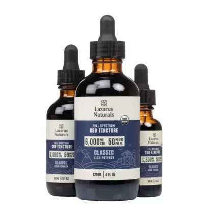 Lazarus Naturals – Full Spectrum High Potency CBD Tincture – Classic