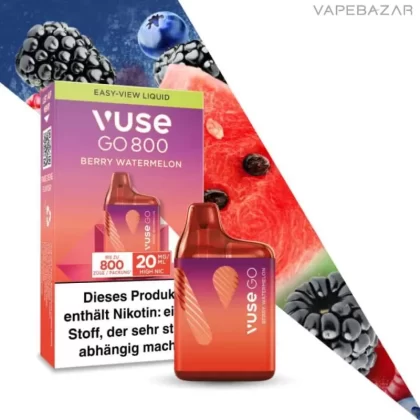Vuse Go 800 – Berry Watermelon - pflanzliches Glycerin, Nikotin; 20mg/ml