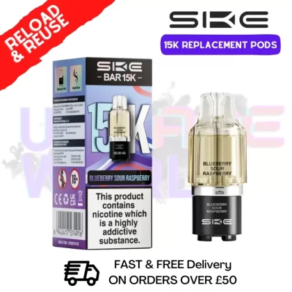 Blueberry Sour Raspberry SKE 15K Replacement POD – £6.99