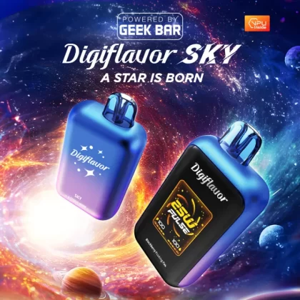 Digiflavor SKY 25K Powered By GEEK BAR Disposable Device – 25000 Puffs - Peach Raspberry