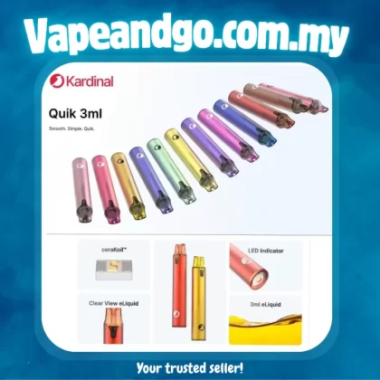 Quik Disposable 3ml by Kardinal Akta 852 Registered - Vapeandgo Com My