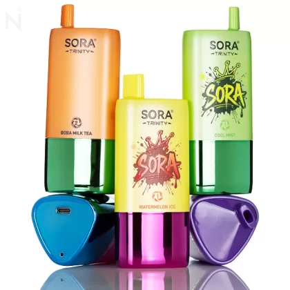 Sora Trinity 60K Disposable - Strawberry Kiwi Ice / Strawberry Mango / Peach Ice