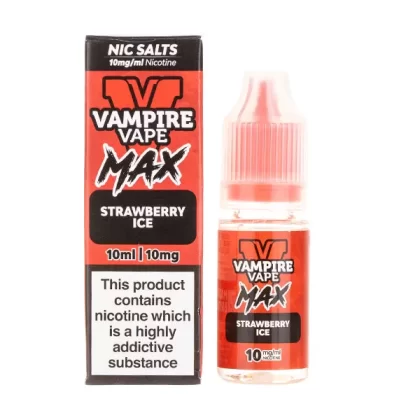 Strawberry Ice Nic Salt E-Liquid by Vampire Vape Max - Vapesuperstore Co