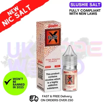 Slushie Salts Xtra Pom Peach Punch E Liquid