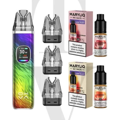 OXVA XLIM PRO 2 POD VAPE KIT, 3 X REFILLABLE PODS, 2 X MARYLIQ SALTS BUNDLE