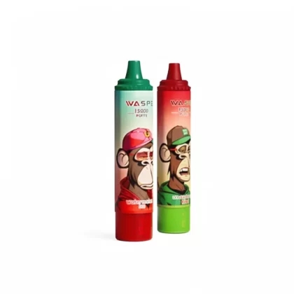 Waspe 15000 Disposable Vape with 850mAh Rechargeable Battery - Random Flavors(fast Delivery), Watermelon Ice; 2-nicotine, 5-nicotine