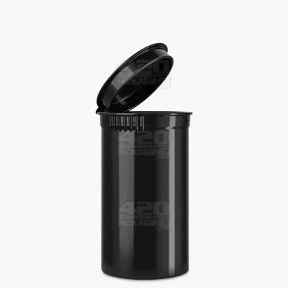 Child Resistant | Opaque Black Pop Top Bottles | 19dr – 3.5g – 225 Count