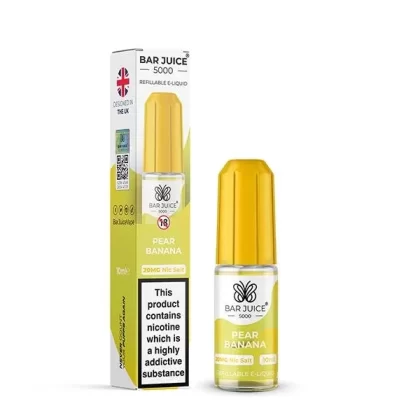 Pear Banana By Bar Juice 5000 10ml - Nicotine Strength#20mg (Salt)>10mg (Salt)>5mg (Salt)