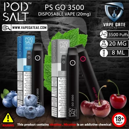 PS GO 3500 DISPOSABLE VAPE (20mg) - Blueberry Mist / 20 mg