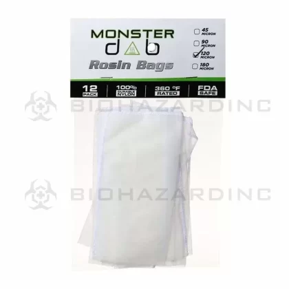 Monster Dab | Rosin Bags | 120μ – 3″ x 6″ – 12 Count - Vape Store