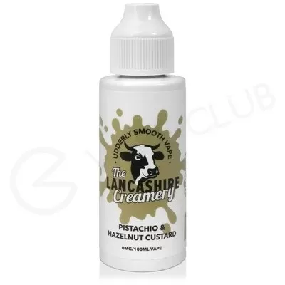 Pistachio & Hazelnut Custard Shortfill E-Liquid by The Lancashire Creamery 100ml - Ecigpremium