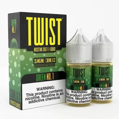 Twist e-Liquids Salt Green No. 1 eJuice - 60mL (2x30mL); Vape Product, Vape Product (CDCAB0)