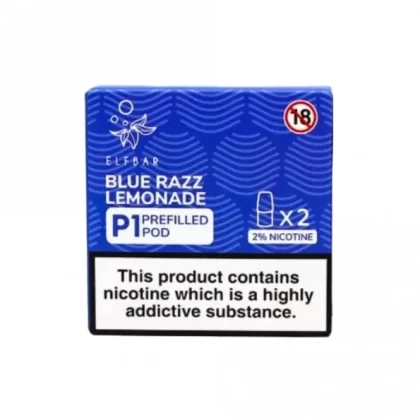 Elf Bar Mate 500 P1 Blue Razz Lemonade Mate P1 Nic Salt E Liquid Pods (2 x 2ml)