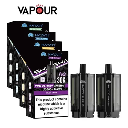 Hayati Pro Ultra Plus Shisha 30K Pods - Watermelon Ice / Peach Ice - Vapourdeal Co