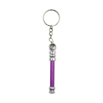 Discreet Mini Keychain Pipe - Color#Green>Blue>Teal>Silver>Purple>Pink