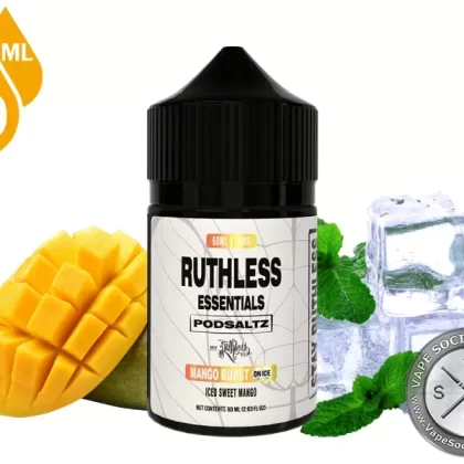Mango Burst On Ice Ruthless Essentials Pod Salt 60ml