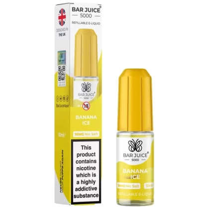 Banana Ice Nic Salt E-Liquid by Bar Juice 5000 (10ml) - 5mg