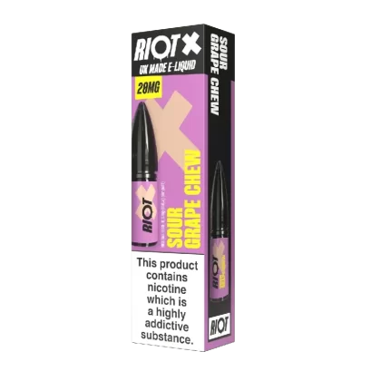 RIOT X SOUR GRAPE CHEW 10ML NIC SALT E-LIQUID
